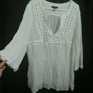 White BOHO Top
